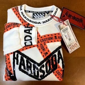 HardSoda Jeans Black Sequin Embelishment Orange Caution Medium Sweatshirt NWT